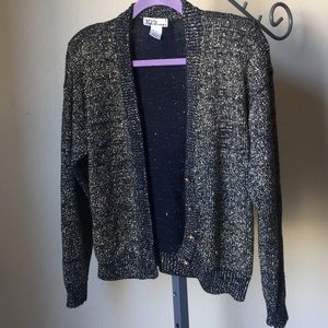 Black metallic sweater